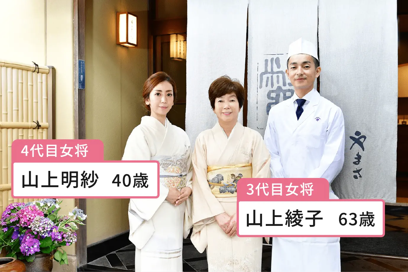 3代目女将と4代目女将の画像